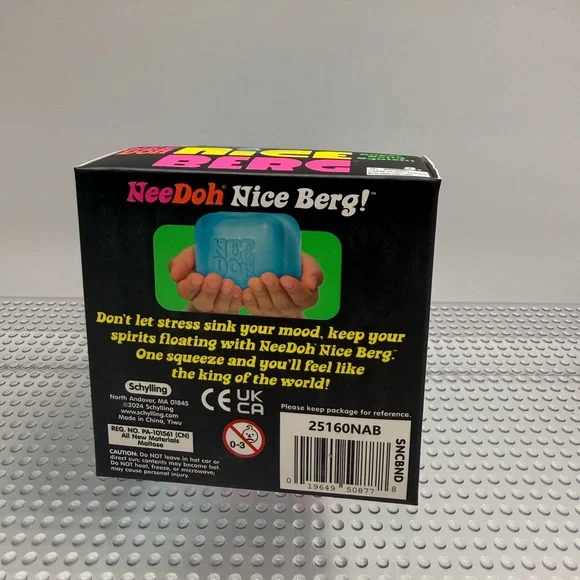 NeeDoh Nice Berg Blue XL Giant Solid Squish Cube Ice Block - Picture 3 of 4